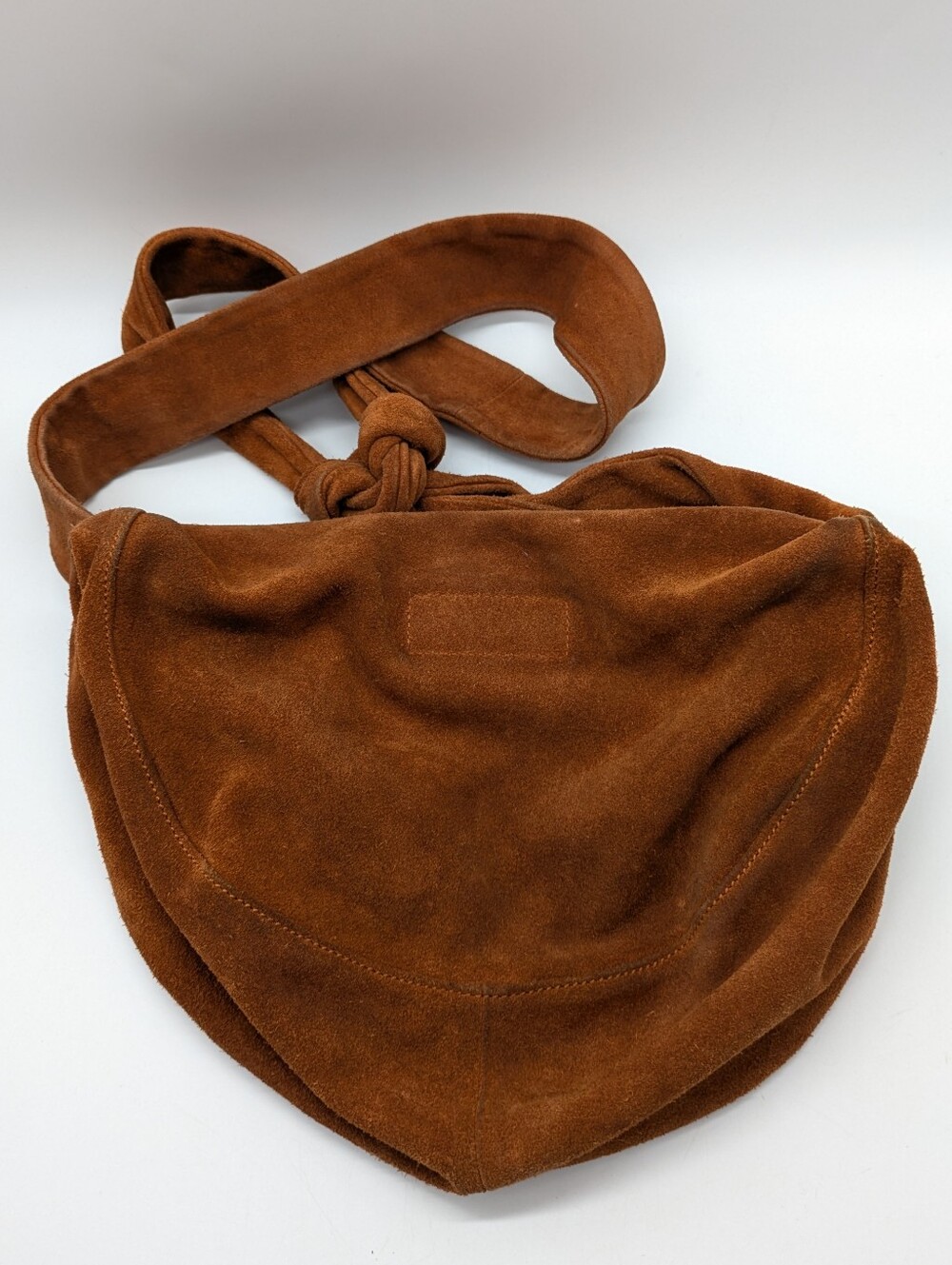 Free People Brown Suede Leather Boho Festival Crossbody Bag W Coin Purse